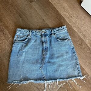 Topshop Light Blue Denim Skirt